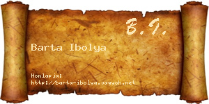 Barta Ibolya névjegykártya