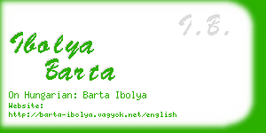 ibolya barta business card